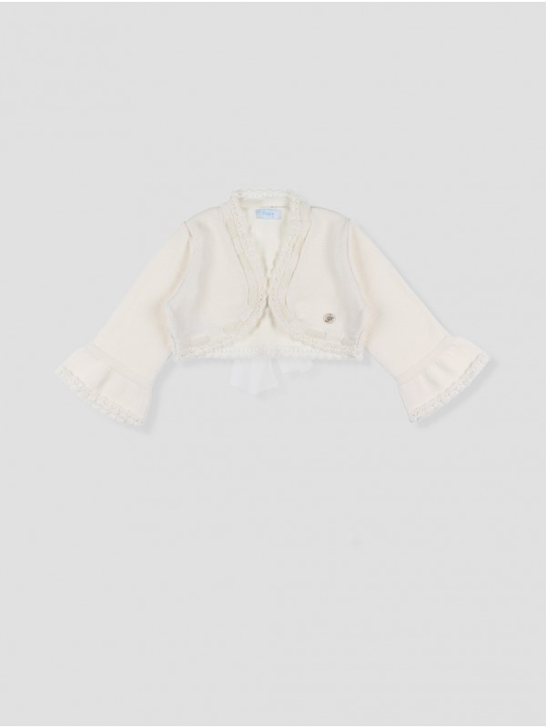 Jaqueta bolero laço tul