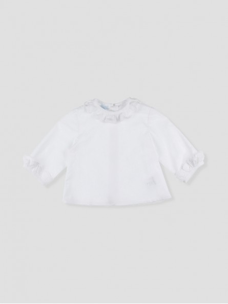Blusa blanca manga larga