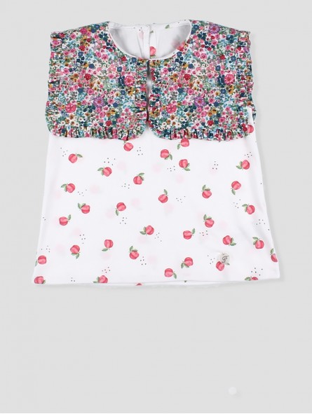 Camiseta estampada maxi cuello