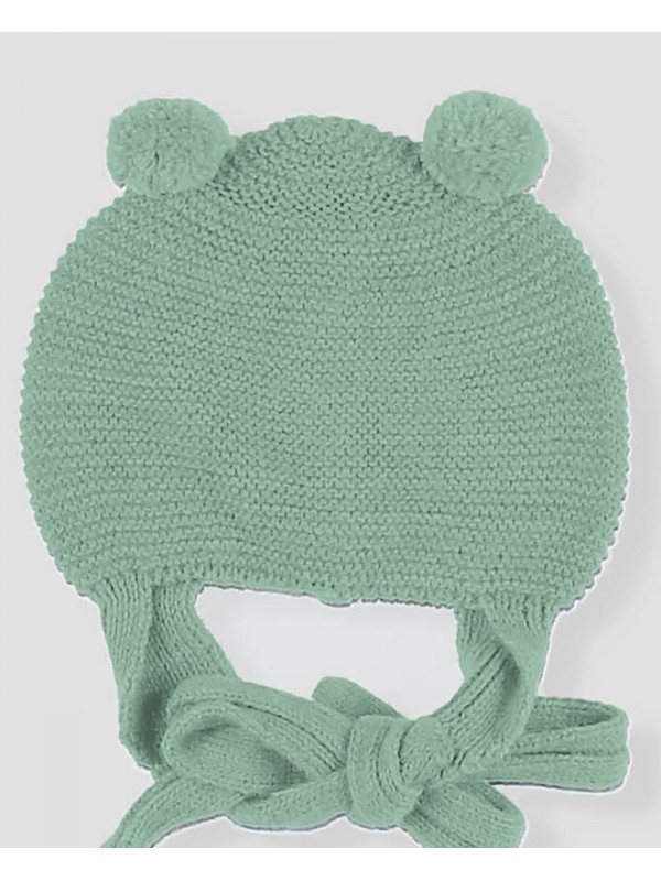 Gorro con orejeras y pompones
