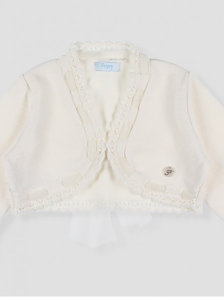 Chaqueta bolero lazo tul
