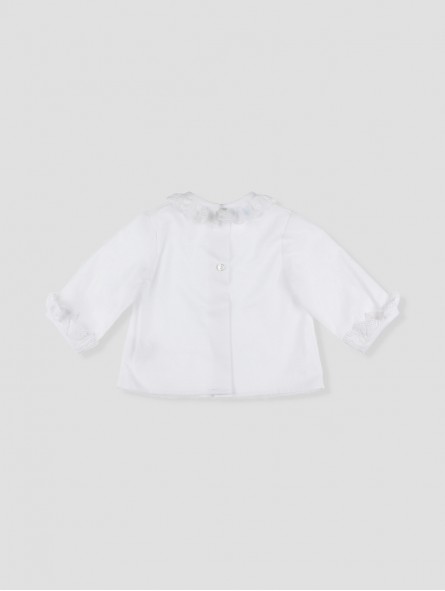 Blusa blanca manga larga