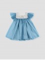 Vestido de tul para niña color azulina o rosa