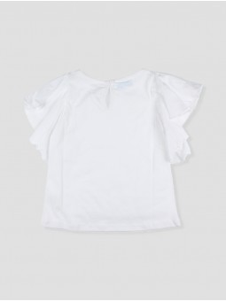 T-shirt com volantes