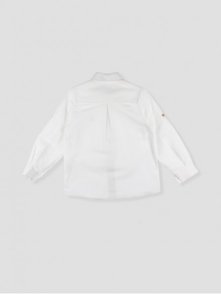 Camisa linho pespuntes