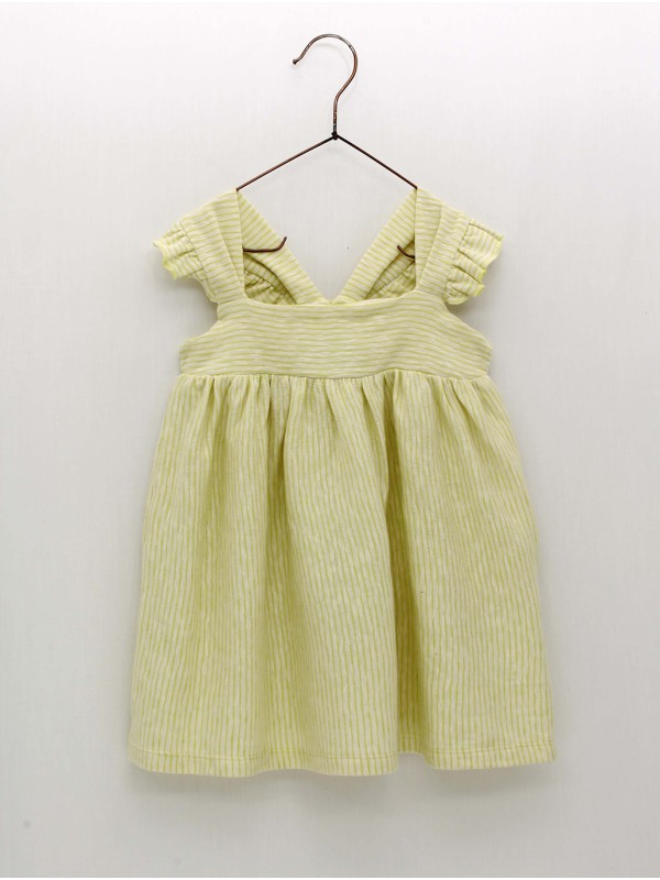 VESTIDO RAYAS DE TIRANTES CON LAZADA EN ESPALDA 