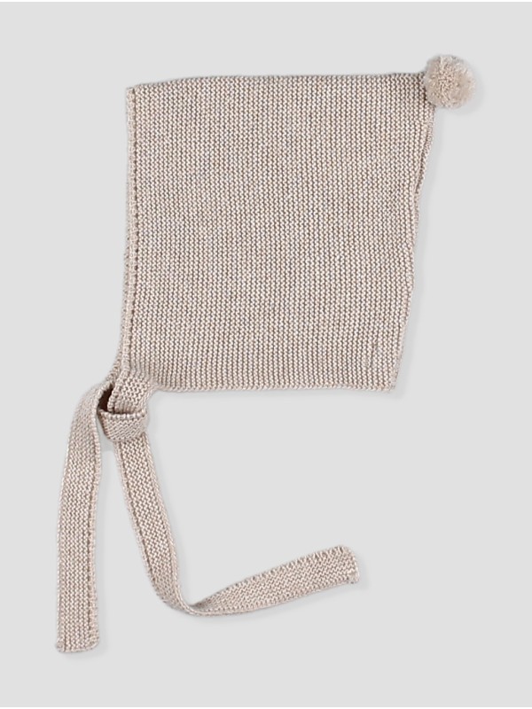 Gorro punto bobo con pompón
