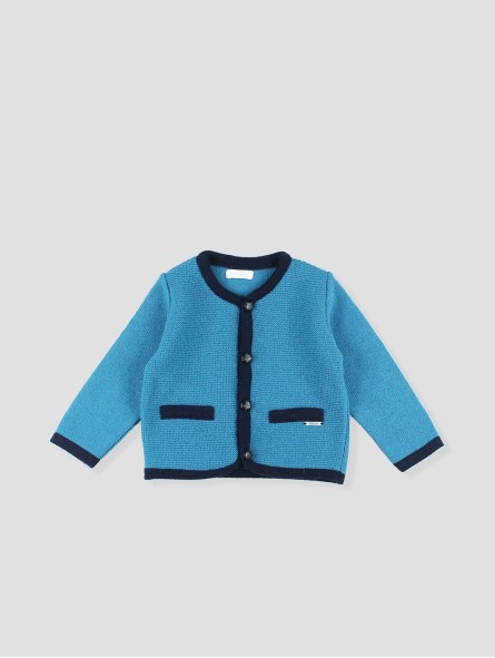 Teba-style baby boy knit jacket