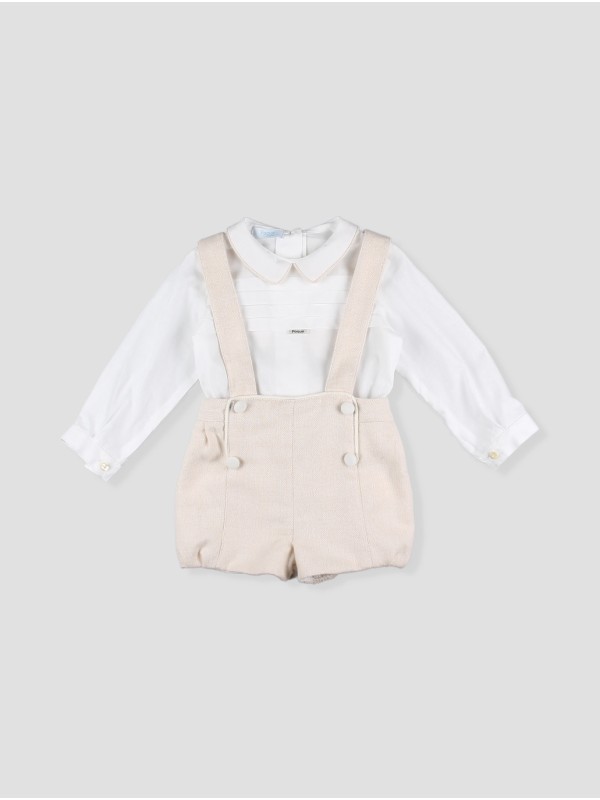 Boy’s Cream Suspender Set