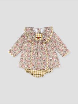 El Viñedo baby dress with bloomer