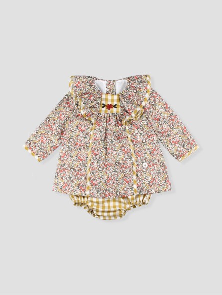 El Viñedo baby dress with bloomer