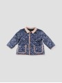 Abrigo acolchado niño cuello pana beige