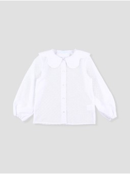 White long sleeve plumeti blouse