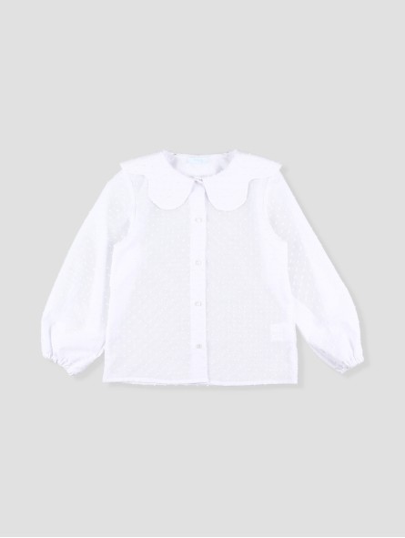 White long sleeve plumeti blouse