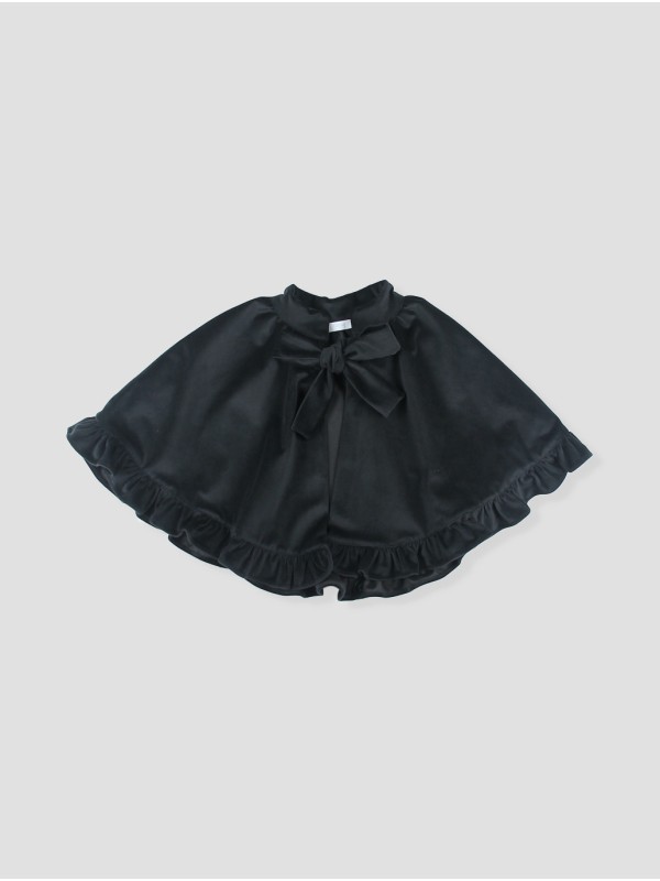 Black velvet cape