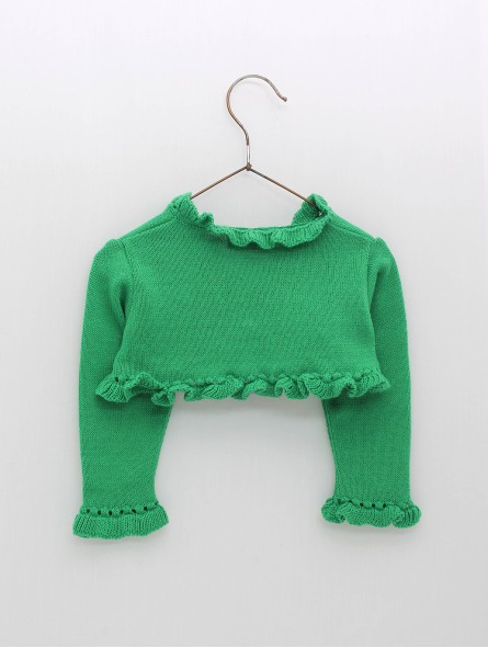 Plain kinnted girl cardigan