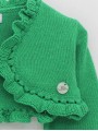 Chaqueta punto liso puntas redondas y volantes