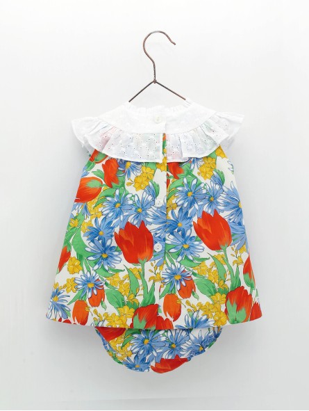 Tulips collection baby girl dress and bloomers Tulips collection baby girl dress and bloomers
