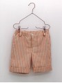 Pantalón bermuda con vuelta en bajos tejido rayas