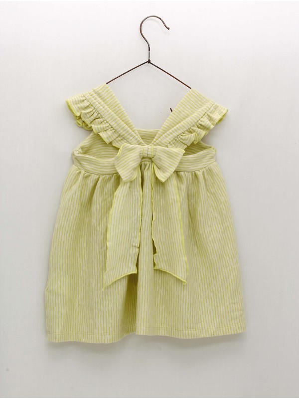 VESTIDO RAYAS DE TIRANTES CON LAZADA EN ESPALDA 
