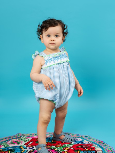Baby gingham Santorini