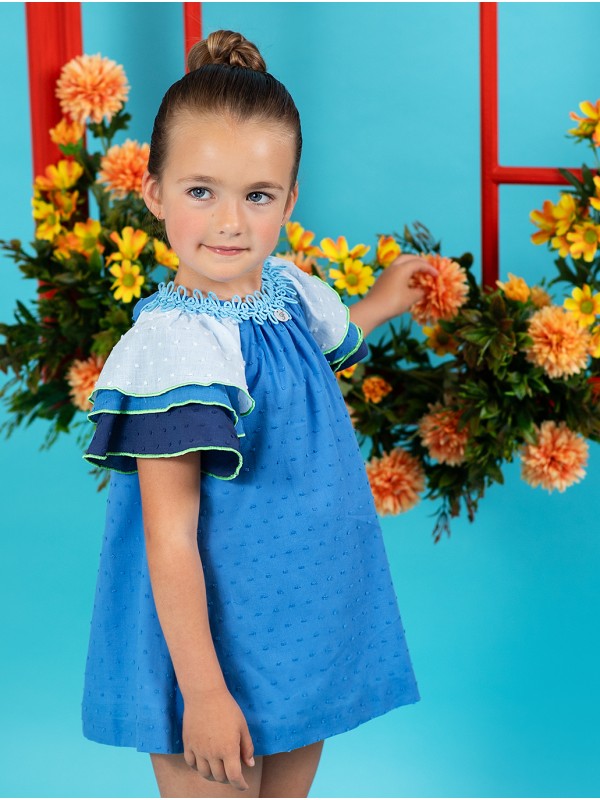 Girls' blue plumeti