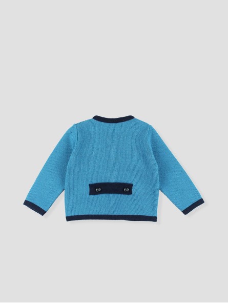 Teba-style baby boy knit jacket