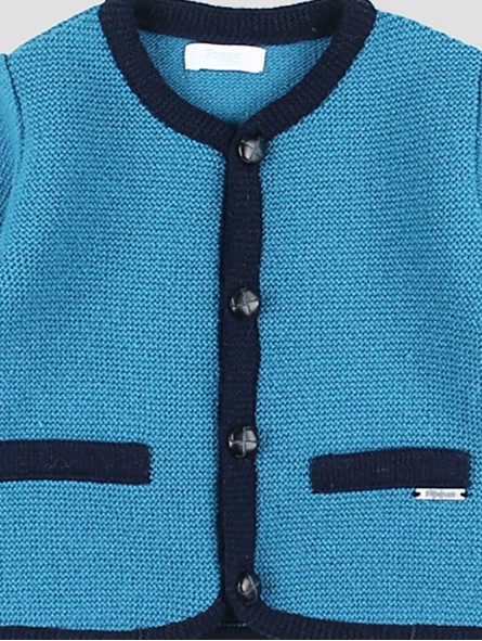 Teba-style baby boy knit jacket