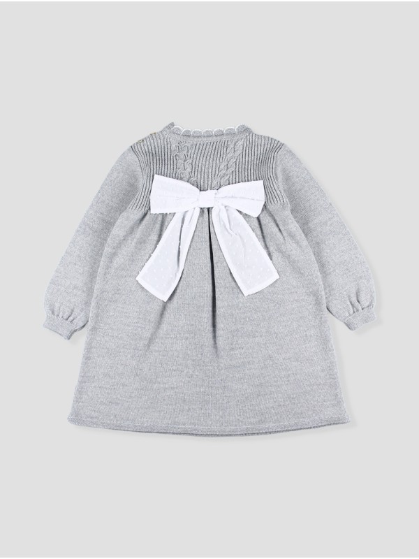 Vestido punto y lazada espalda