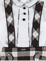 Chocolate suspenders boy set