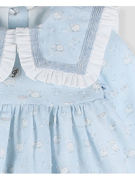 Arrullo baby girl dress with bloomers