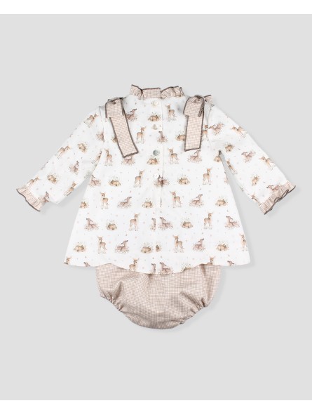La Montaña baby girl dress with bloomers