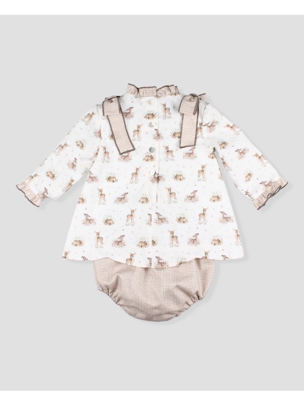 La Montaña baby girl dress with bloomers