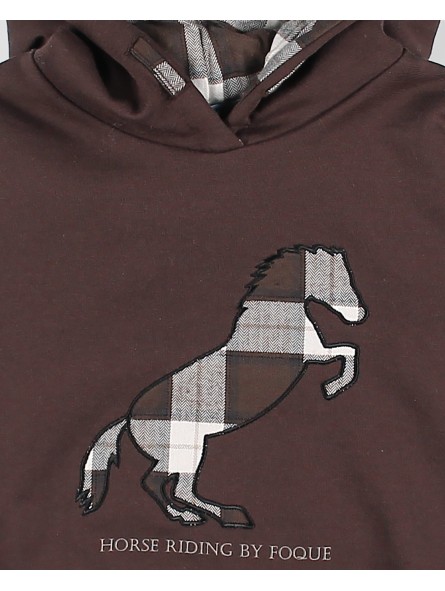 Brown hooded sweatshirt