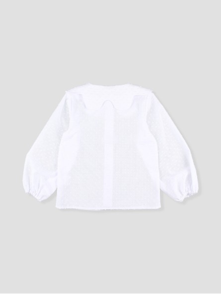 White long sleeve plumeti blouse