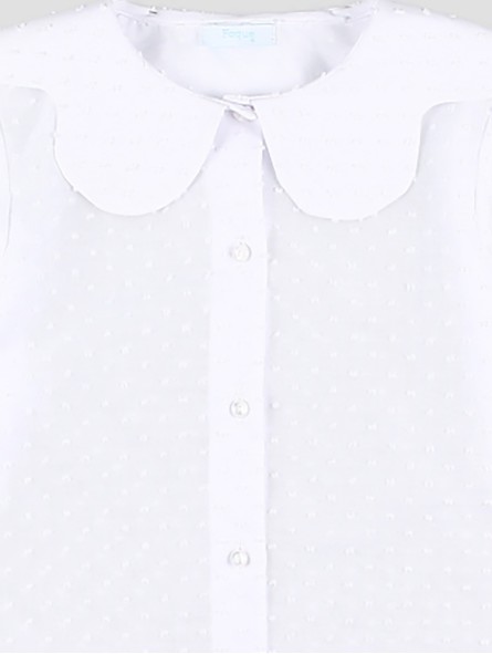 White long sleeve plumeti blouse