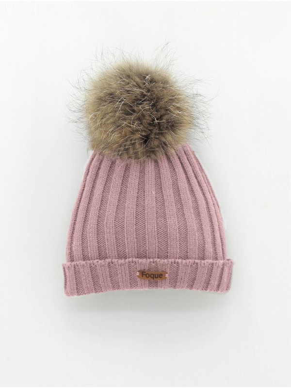 Gorro pompón pelo