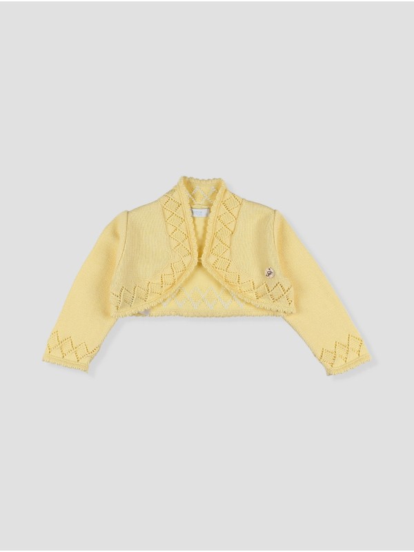 Cardigan with openwork details