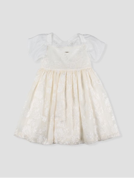 Vestido gasa bordada Bautizo