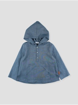 Confeti blue linen blend tunic