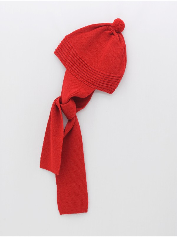 Gorro bufanda con pompón