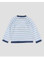 Striped jumper with whale intarsia