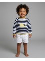 Striped jumper with whale intarsia