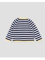Striped jumper with whale intarsia