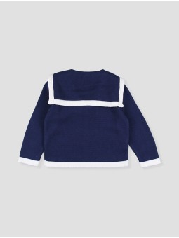 Sailor style knitted jacket