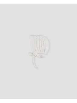 Knitted baptism bonnet 