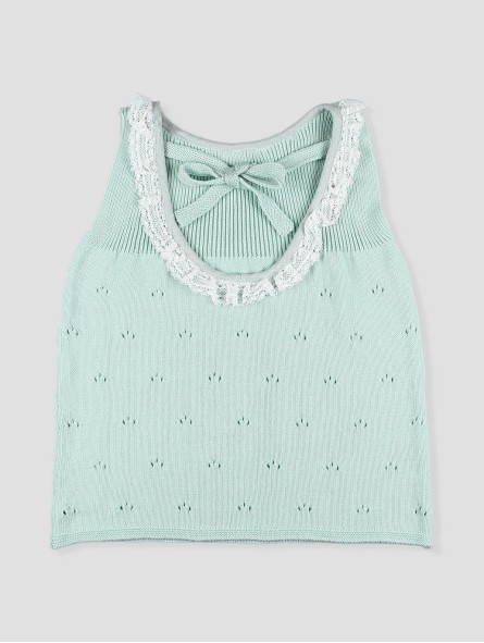 Girls knitted sleeveless top