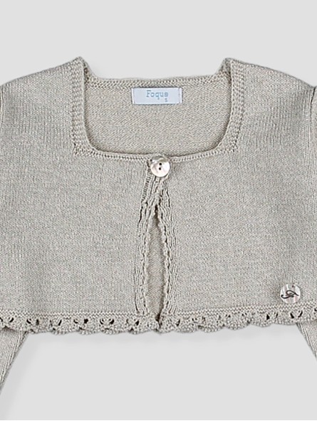 Girls short knit cardigan