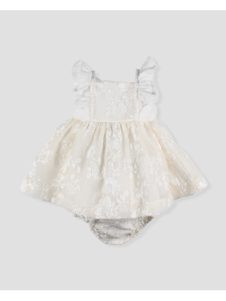 Bautizo baby girl dress and bloomers