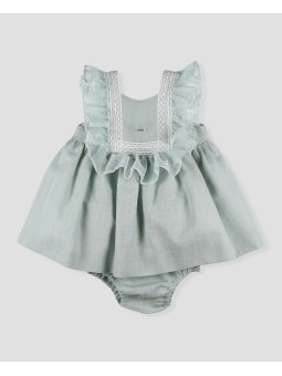 Flores baby dress with bloomers